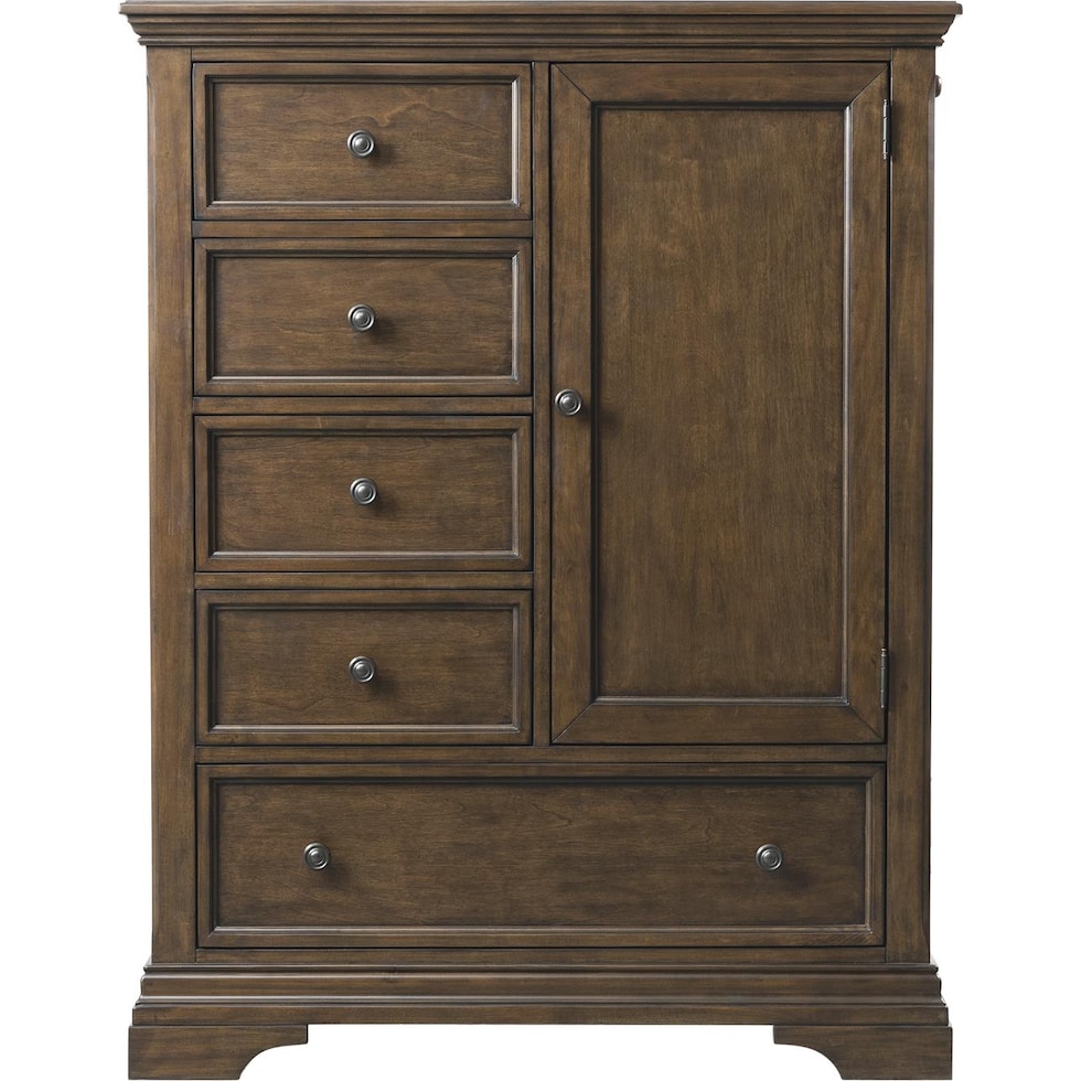 caroline dark brown door chest   
