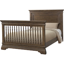caroline dark brown full bed rails   