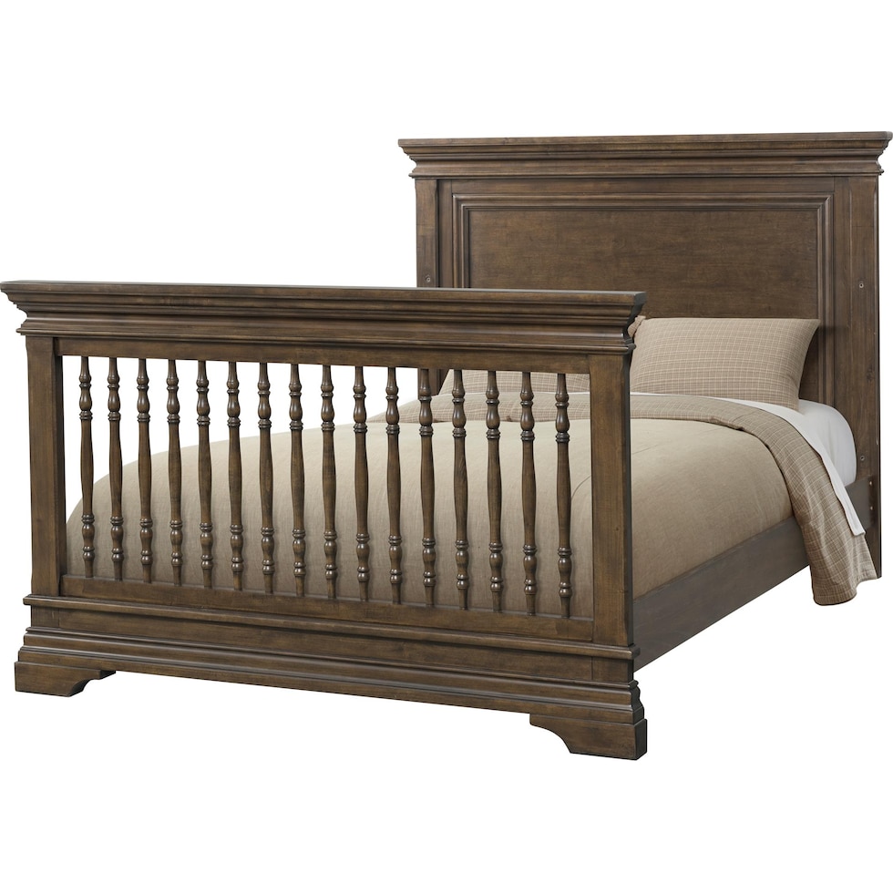 caroline dark brown full bed rails   