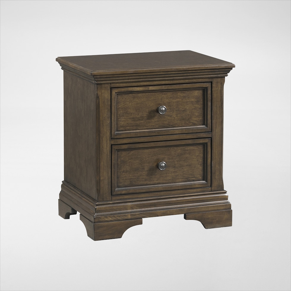 caroline dark brown nightstand   