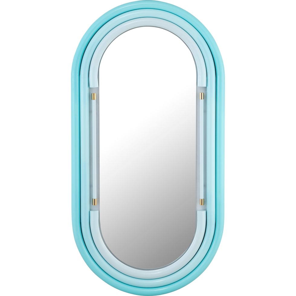 carri blue wall mirror   