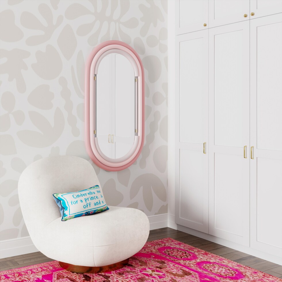 carri pink wall mirror   