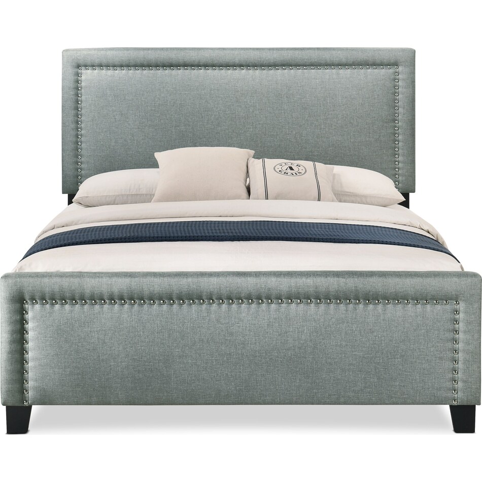 carson gray king upholstered bed   