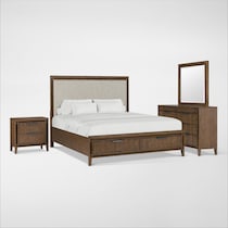 carter bedroom brown  pc king bedroom   