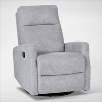 carter light gray swivel chair   