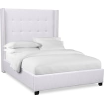 carter white queen upholstered bed   