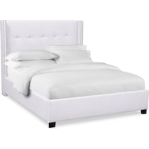 carter white queen upholstered bed   