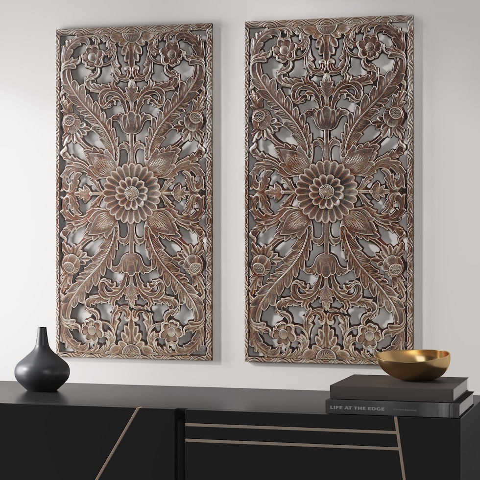 carvel dark brown wall art   