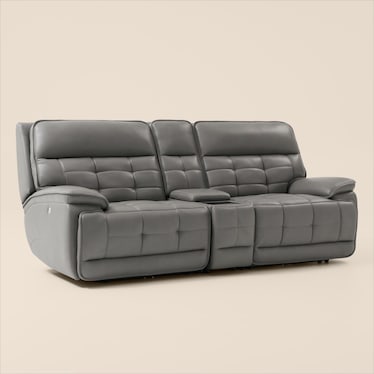 Cascade 3-Piece Triple-Power Reclining Loveseat with Console
