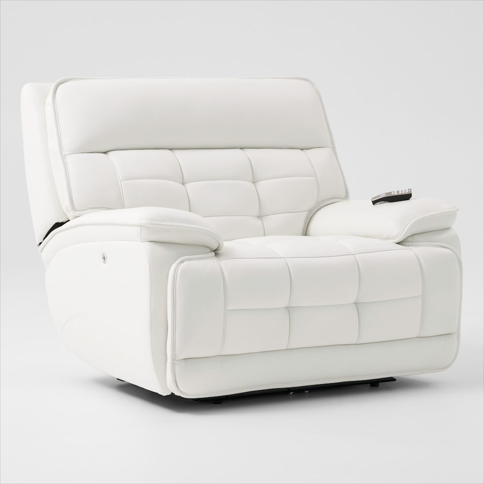 cascade white recliner   