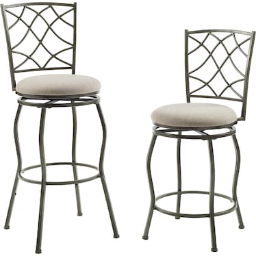 Hansel Set of 3 Adjustable Swivel Barstools