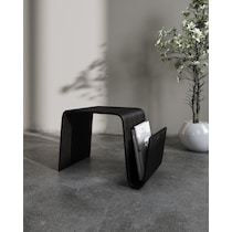 casimir black end table   