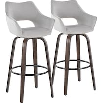 casio gray dark walnut bar stool   