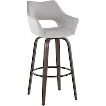 casio gray dark walnut bar stool   