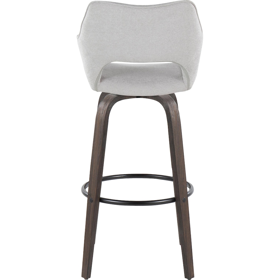 casio gray dark walnut bar stool   