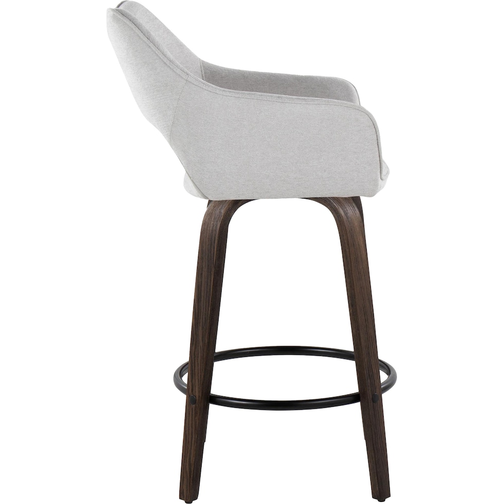 casio gray dark walnut counter height stool   