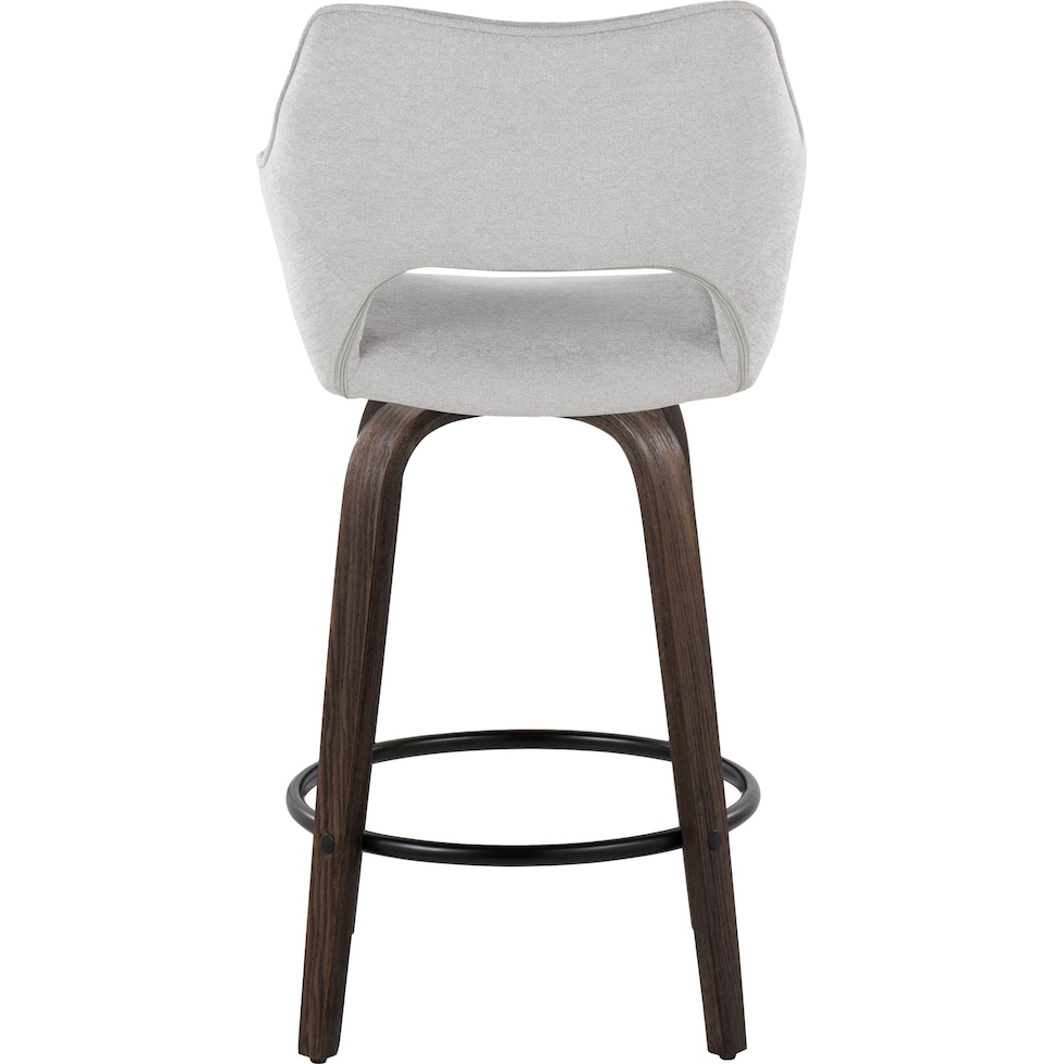 casio gray dark walnut counter height stool   