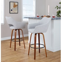 casio gray light walnut bar stool   