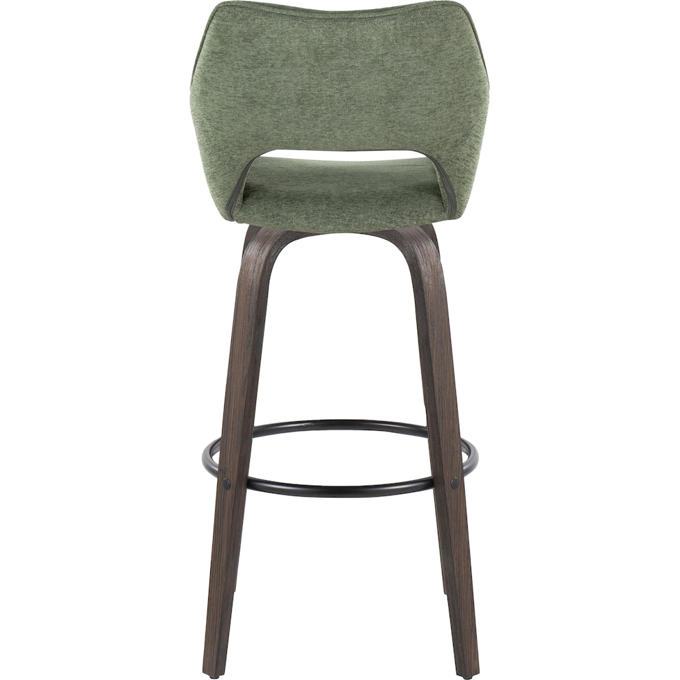 casio green dark walnut bar stool   