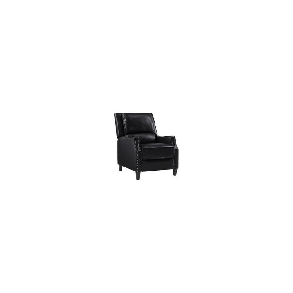 caspian black manual recliner   
