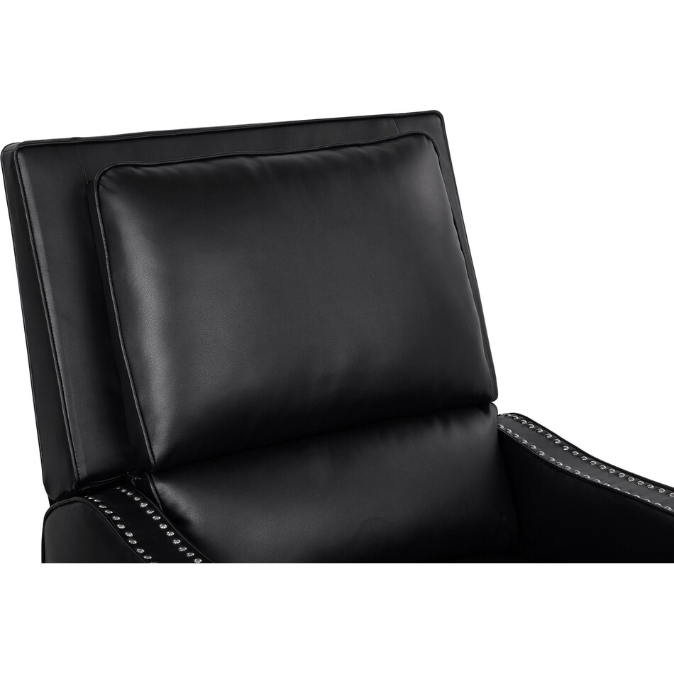caspian black manual recliner   