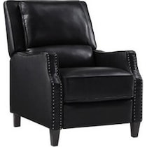 caspian black recliner   