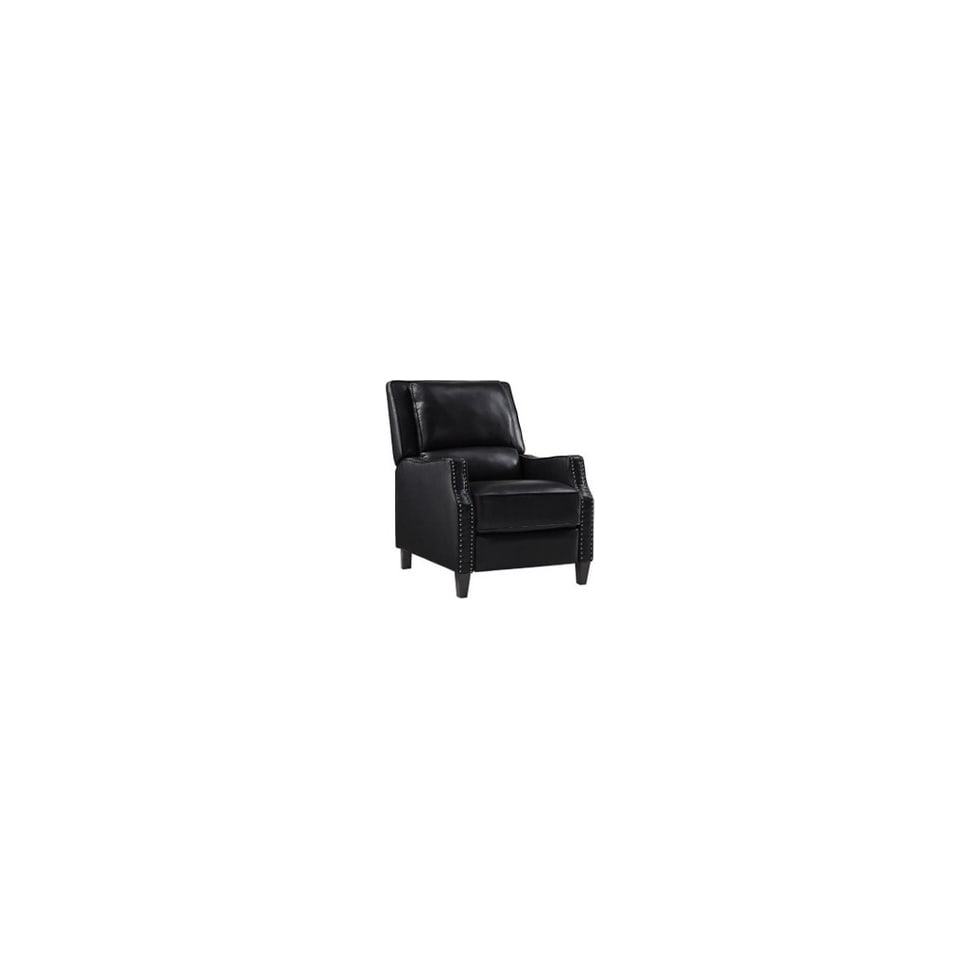 caspian black recliner   