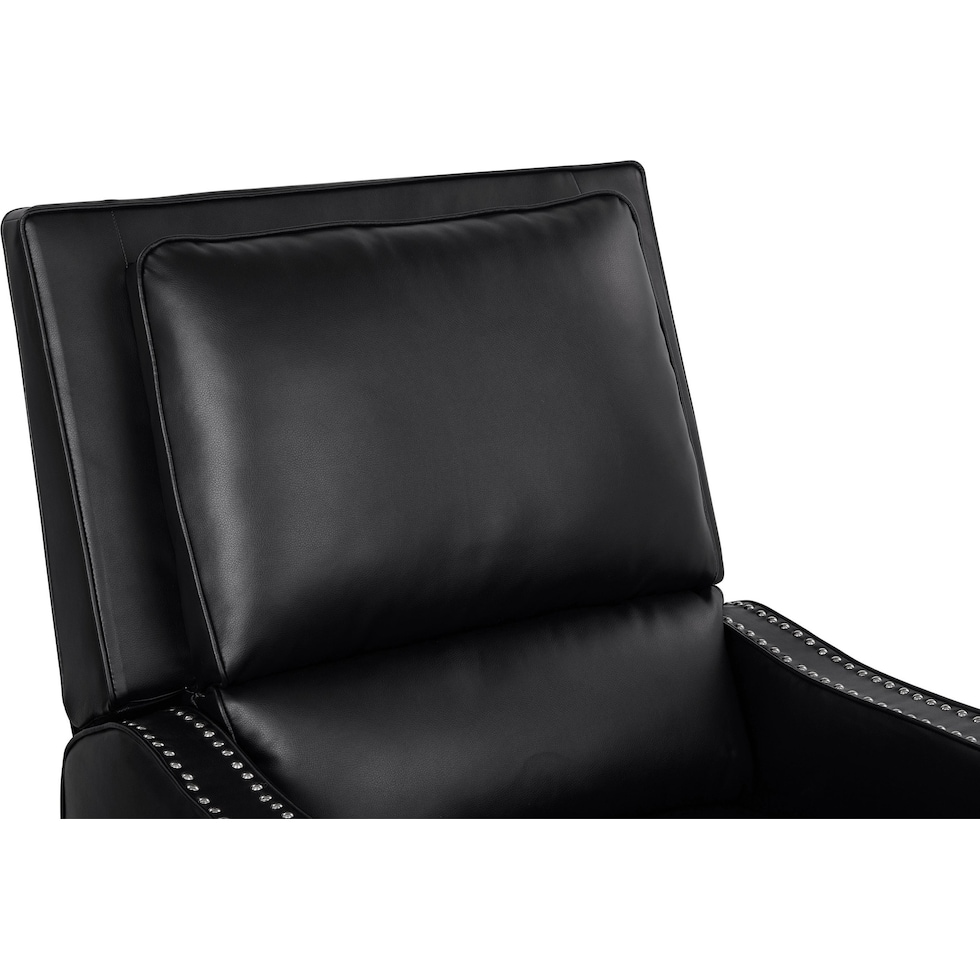 caspian black recliner   