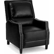 caspian black recliner   