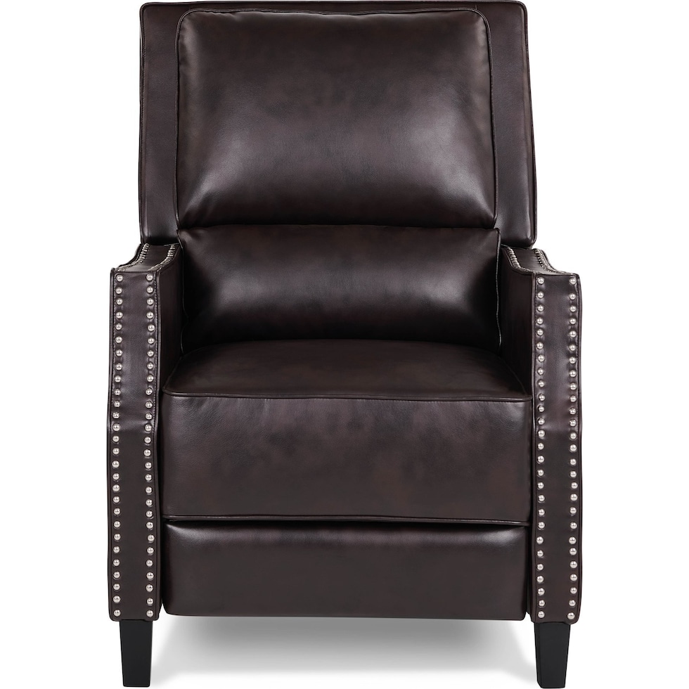 caspian dark brown recliner   