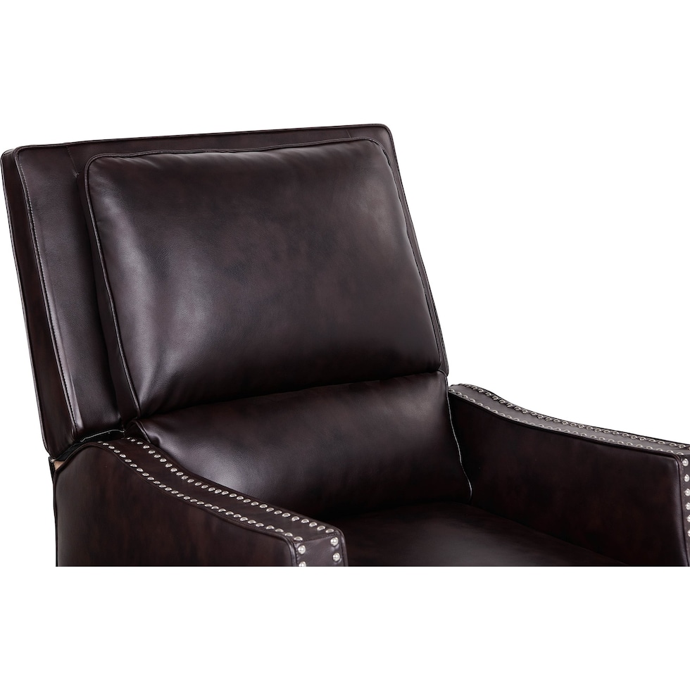 caspian dark brown recliner   
