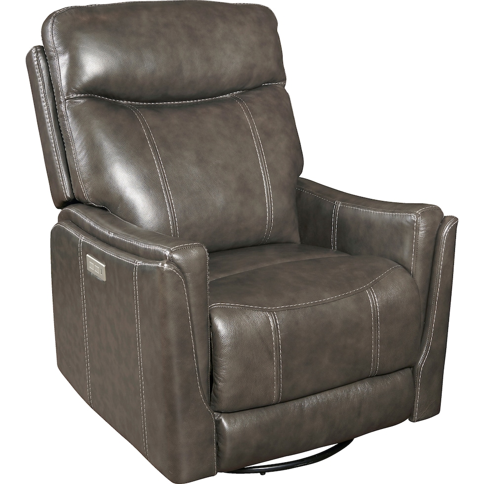 caspian gray glider recliner   