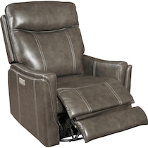 caspian gray glider recliner   