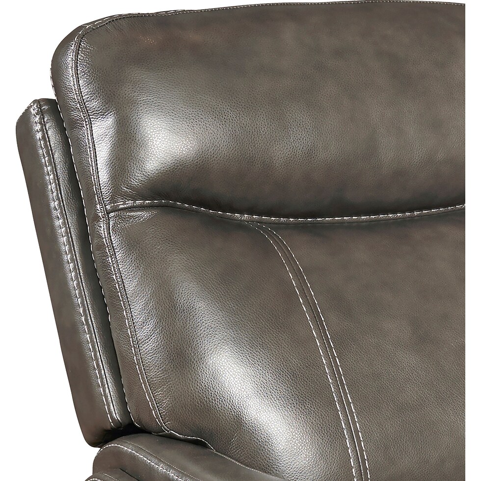 caspian gray glider recliner   
