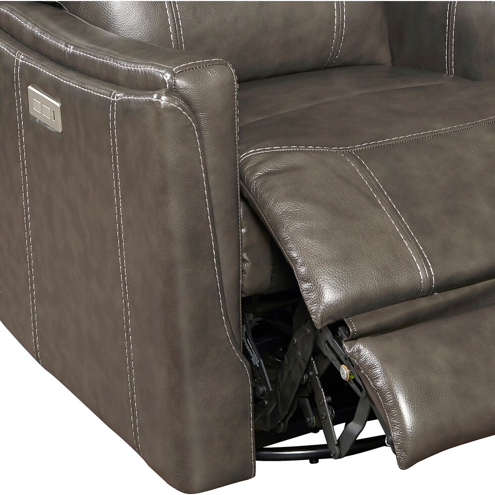 caspian gray glider recliner   