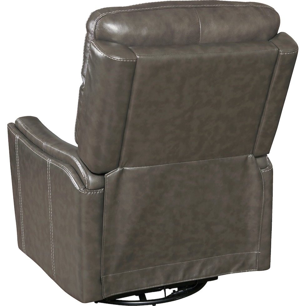 caspian gray glider recliner   