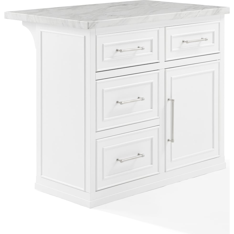 cassai white kitchen island   