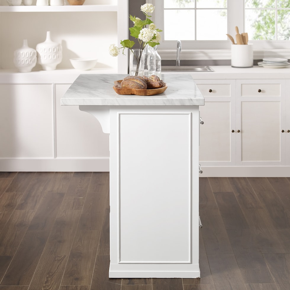 cassai white kitchen island   