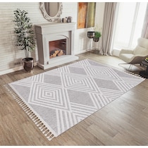 cassia gray white area rug  x    