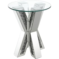 cassia silver end table   