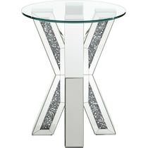 cassia silver end table   