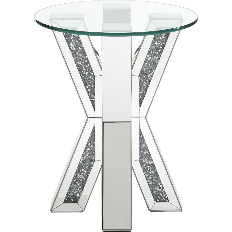 cassia silver end table   