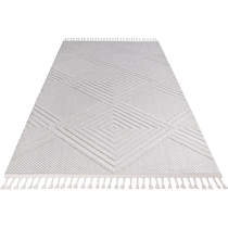 cassia white area rug  x    