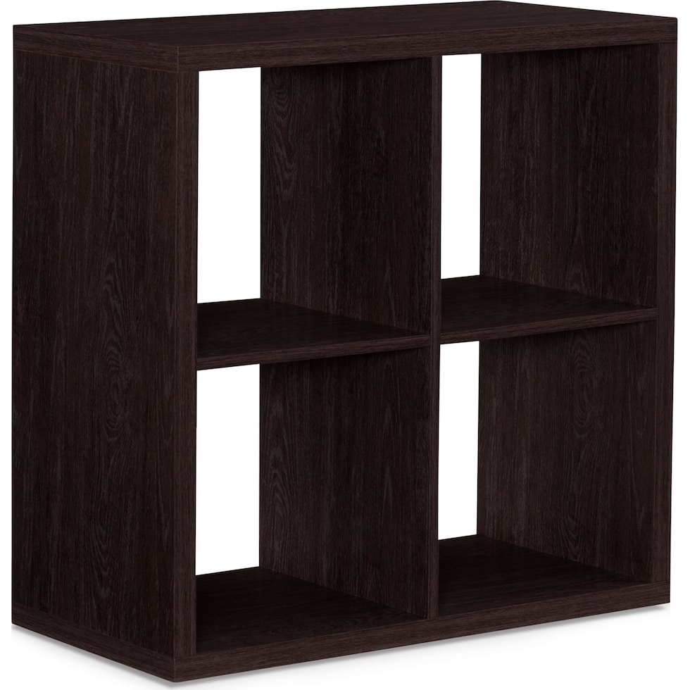 cassidy dark brown storage shelves   