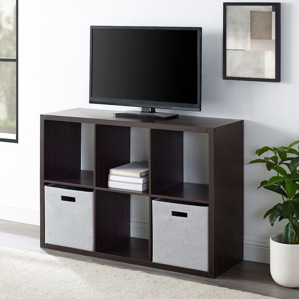 cassidy dark brown storage shelves   