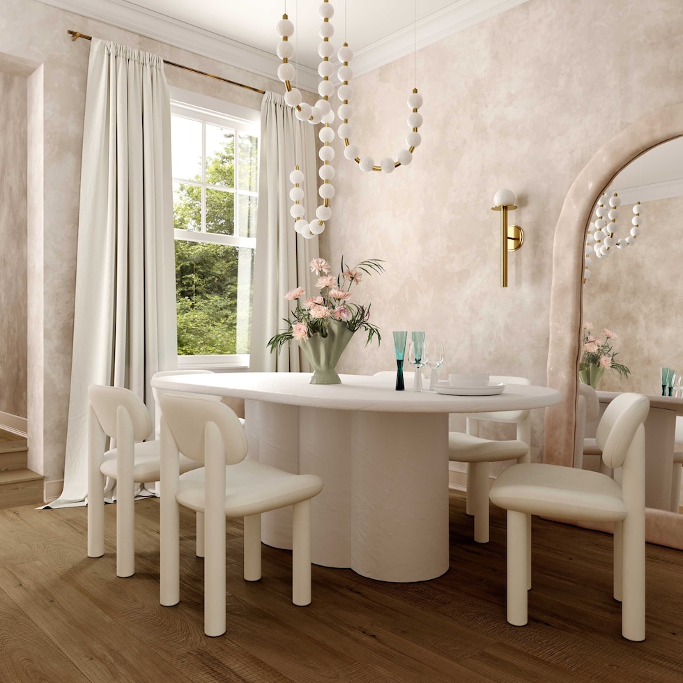 cassini ivory white velvet dining chair   