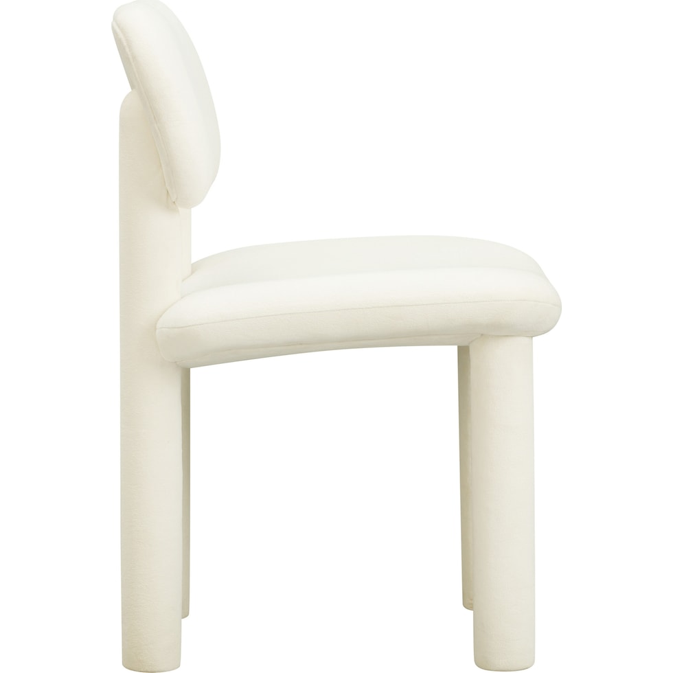 cassini ivory white velvet dining chair   