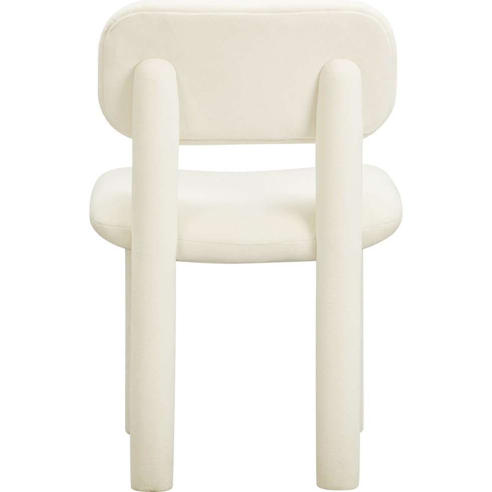 cassini ivory white velvet dining chair   