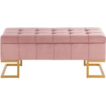 cassis pink storage bench   