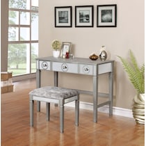 cassius silver vanity desk   